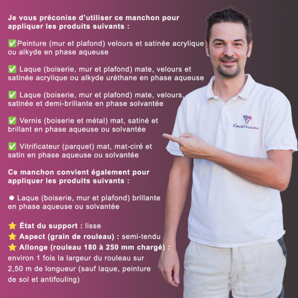 Manchon 100 mm Microfibre 5 mm - Microstar 5 - ROTA – Image 2