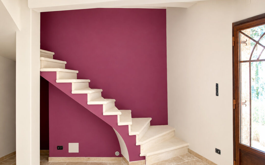 Mise en valeur d’un escalier par la couleur